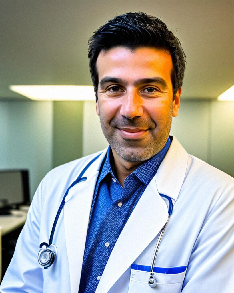 doctor professional headshot in hospital