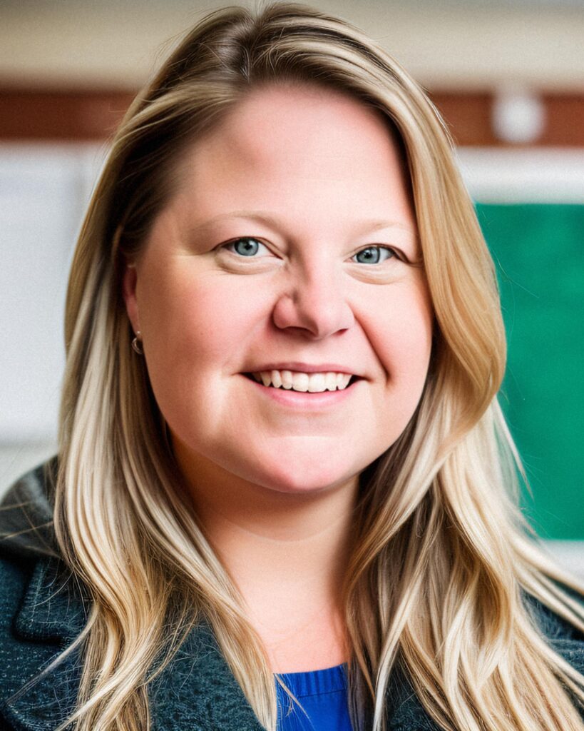 blonde teacher headshot